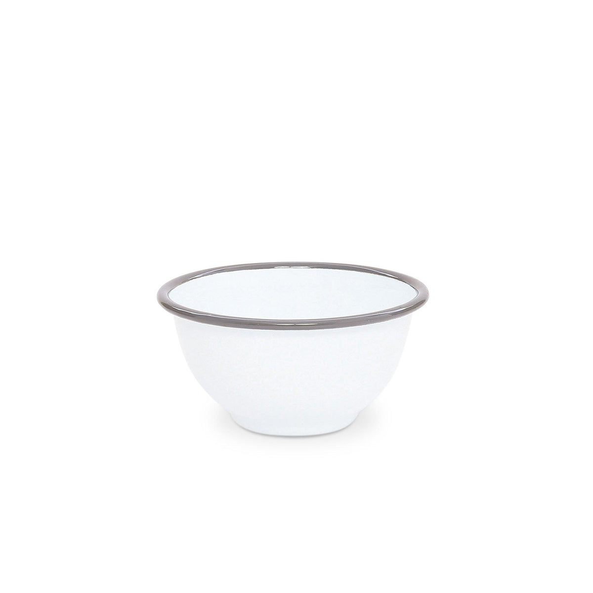ecomposer-color-grey rim, V02GRY-4 - Vintage Small Footed Bowls, Set of 4, Grey Rim