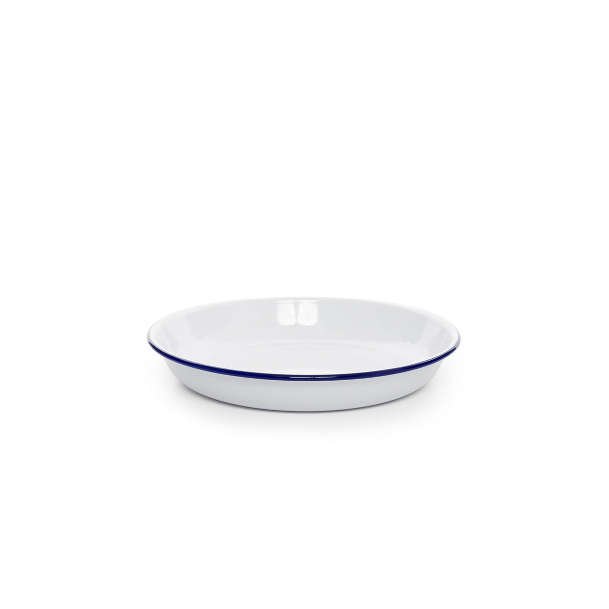 ecomposer-color-blue rim, V114BLU-4 - Vintage Pasta Plate, Set of 4, Blue Rim