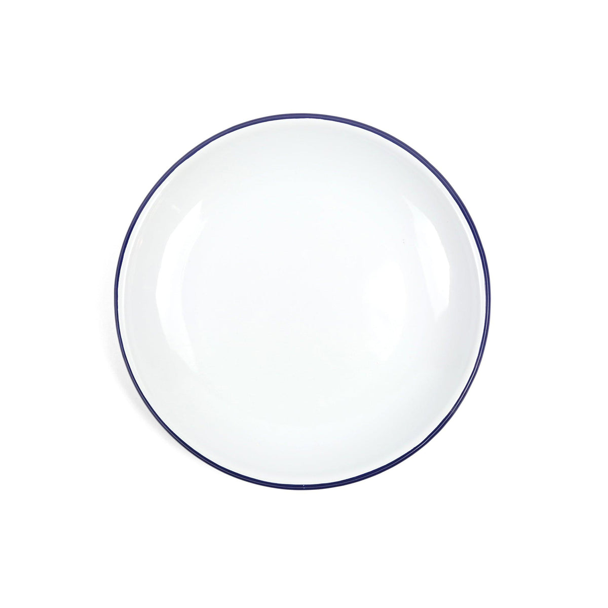 ecomposer-color-blue rim, V124BLU-4 - Vintage Coupe Dinner Plates, Set of 4, Blue Rim