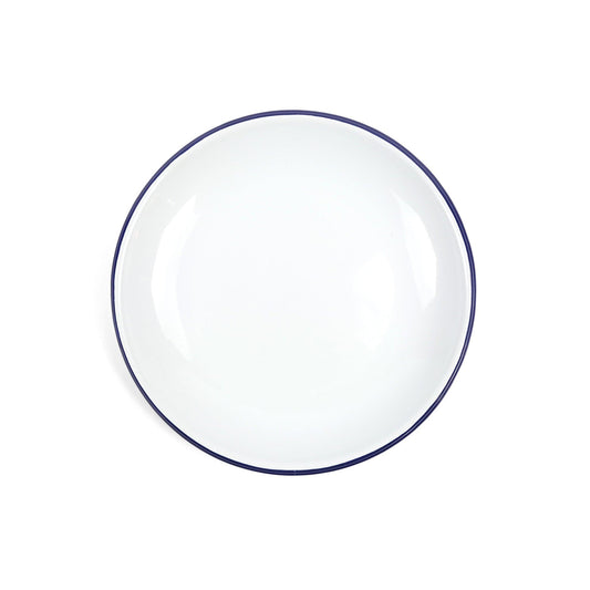 ecomposer-color-blue rim, V124BLU-4 - Vintage Coupe Dinner Plates, Set of 4, Blue Rim