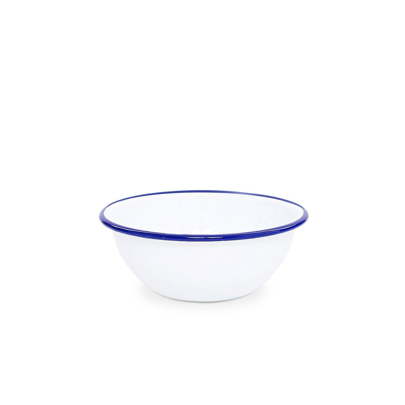 ecomposer-color-blue rim, V17BLU-4 - Vintage 20 oz Cereal Bowls, Set of 4, Blue Rim