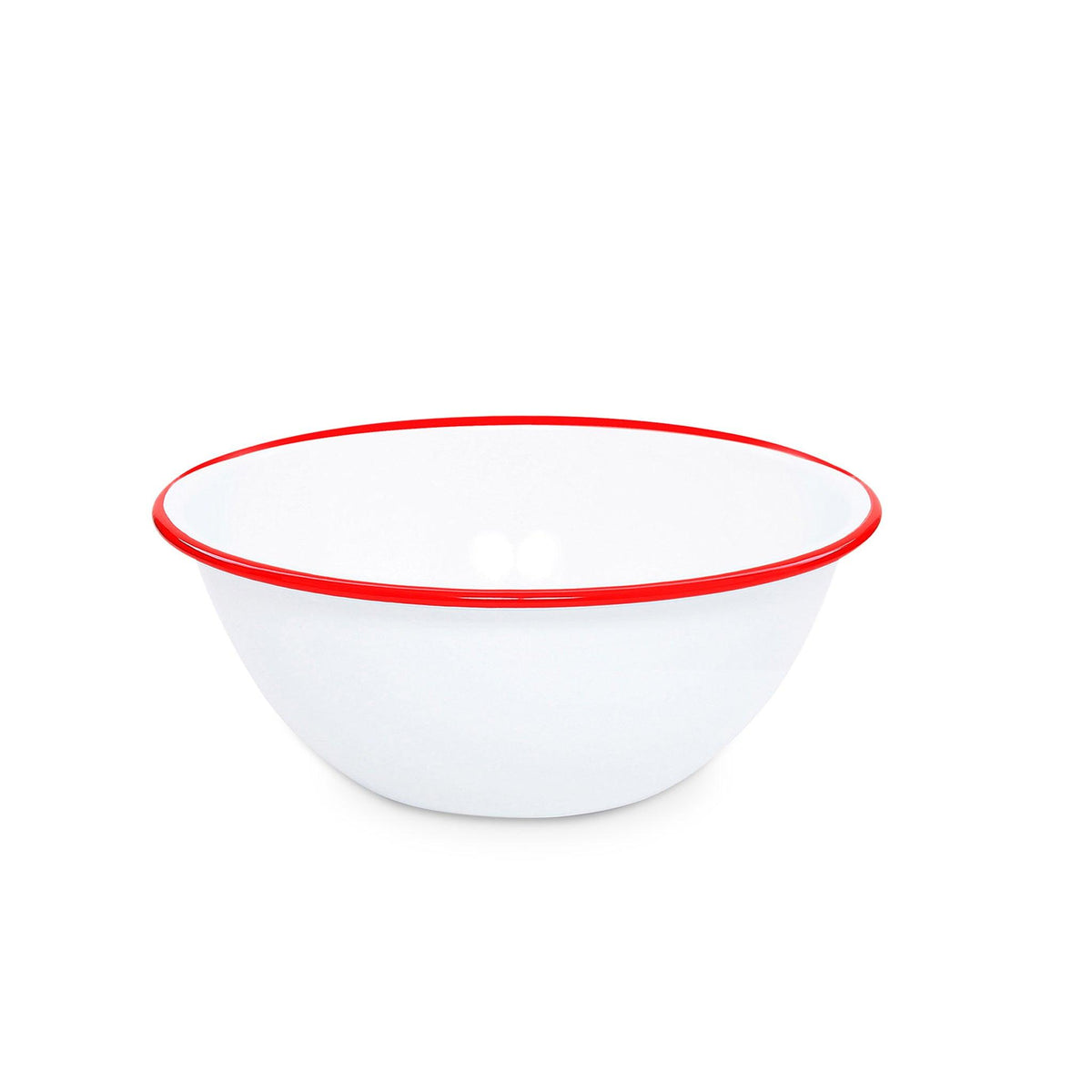 ecomposer-color-red rim, V18RED - Vintage Small Serving Bowl, Red Rim