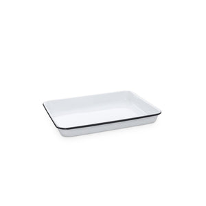 ecomposer-color-black rim, V190BLA - Vintage Small Rectangular Tray, Black Rim
