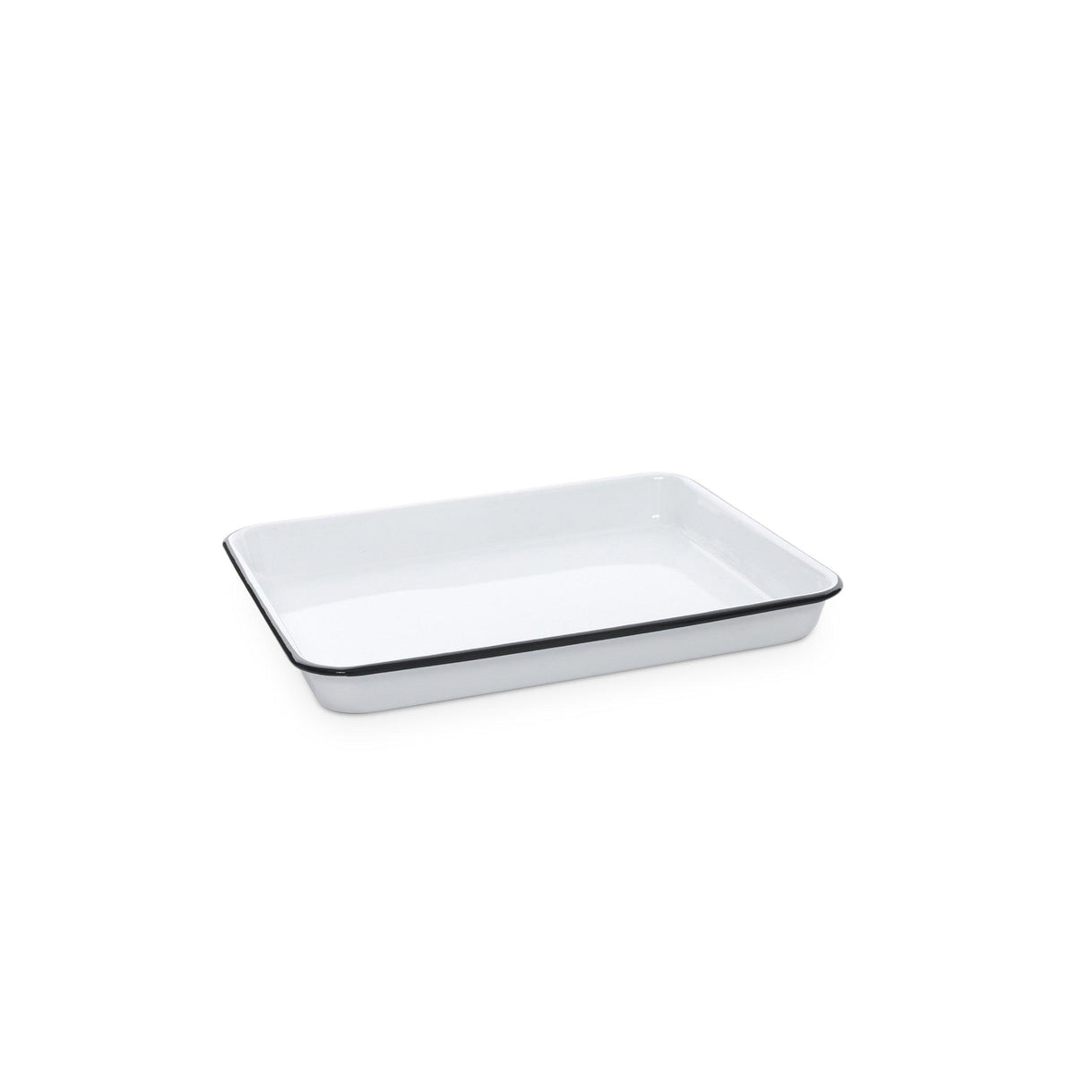 ecomposer-color-black rim, V190BLA - Vintage Small Rectangular Tray, Black Rim