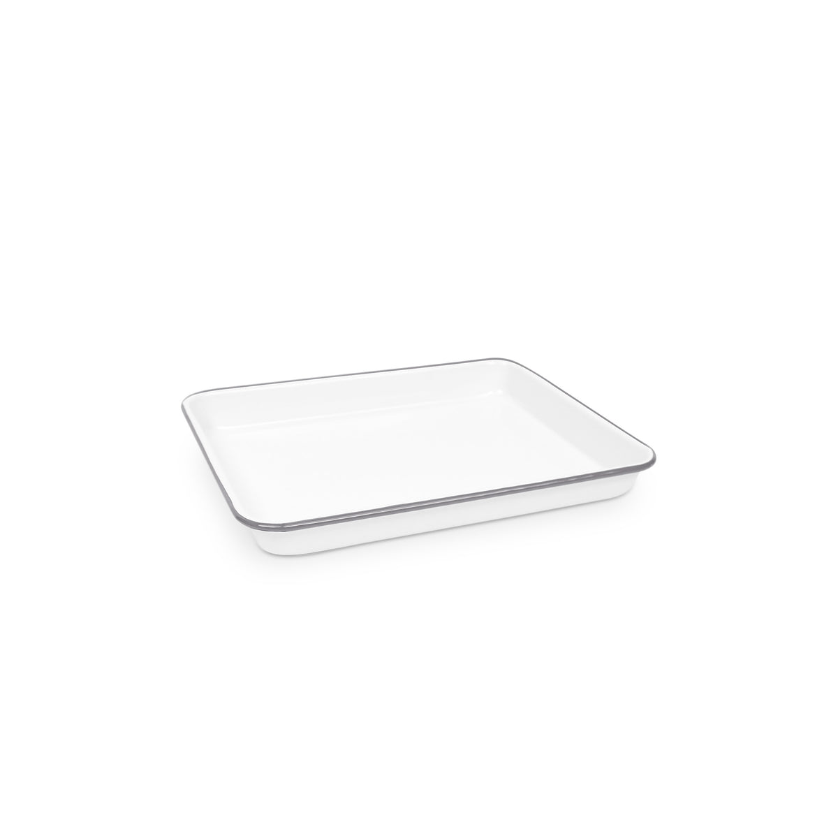 ecomposer-color-grey rim, V190GRY - Vintage Small Rectangular Tray, Grey Rim