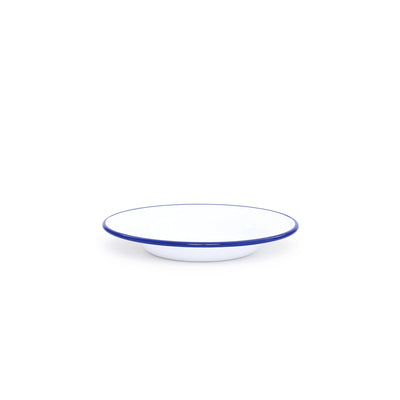 ecomposer-color-blue rim, V19BLU-4 - Vintage Raised Salad Plates, Set of 4, Blue Rim