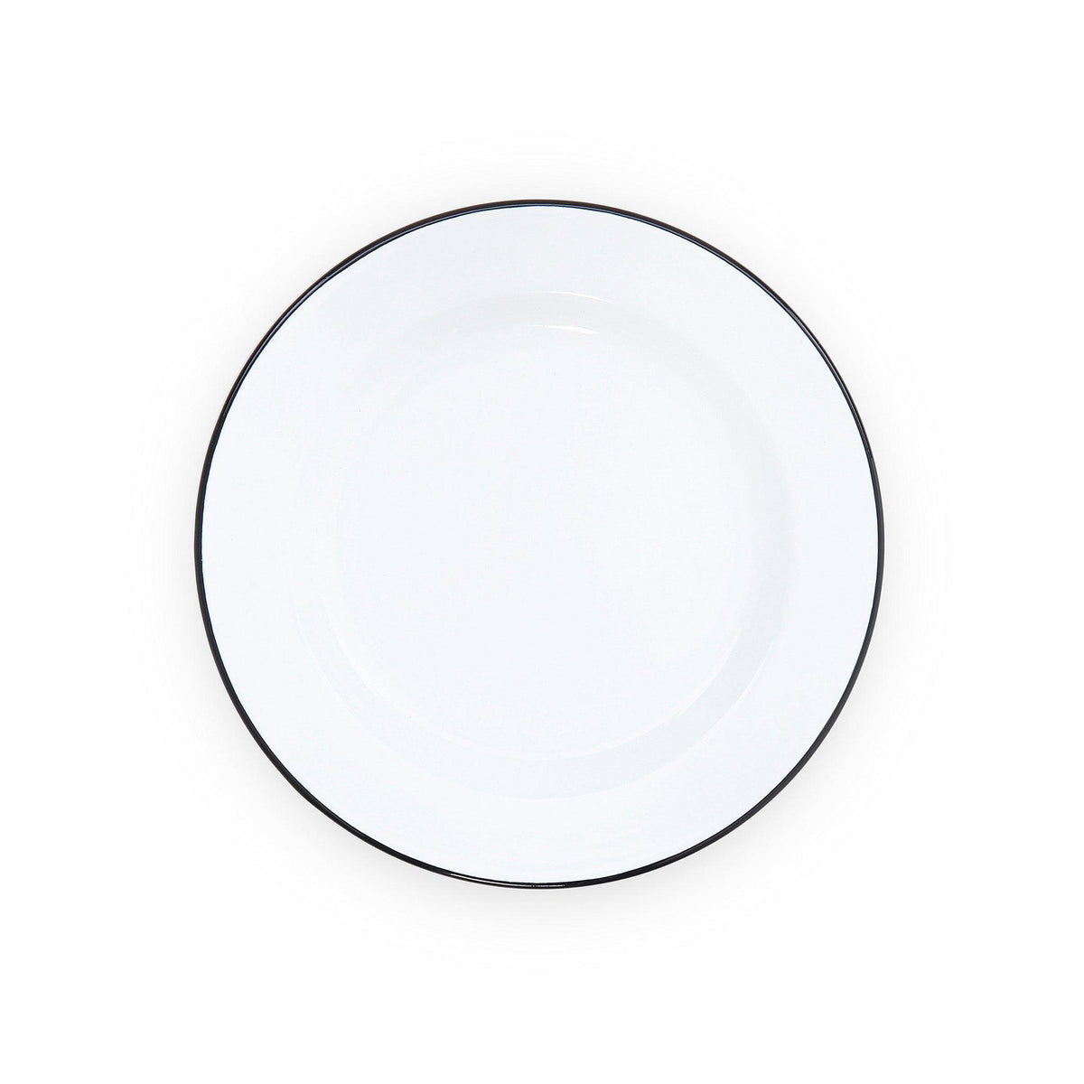 ecomposer-color-black rim, V20BLA-4 - Vintage Dinner Plates, Set of 4, Black Rim