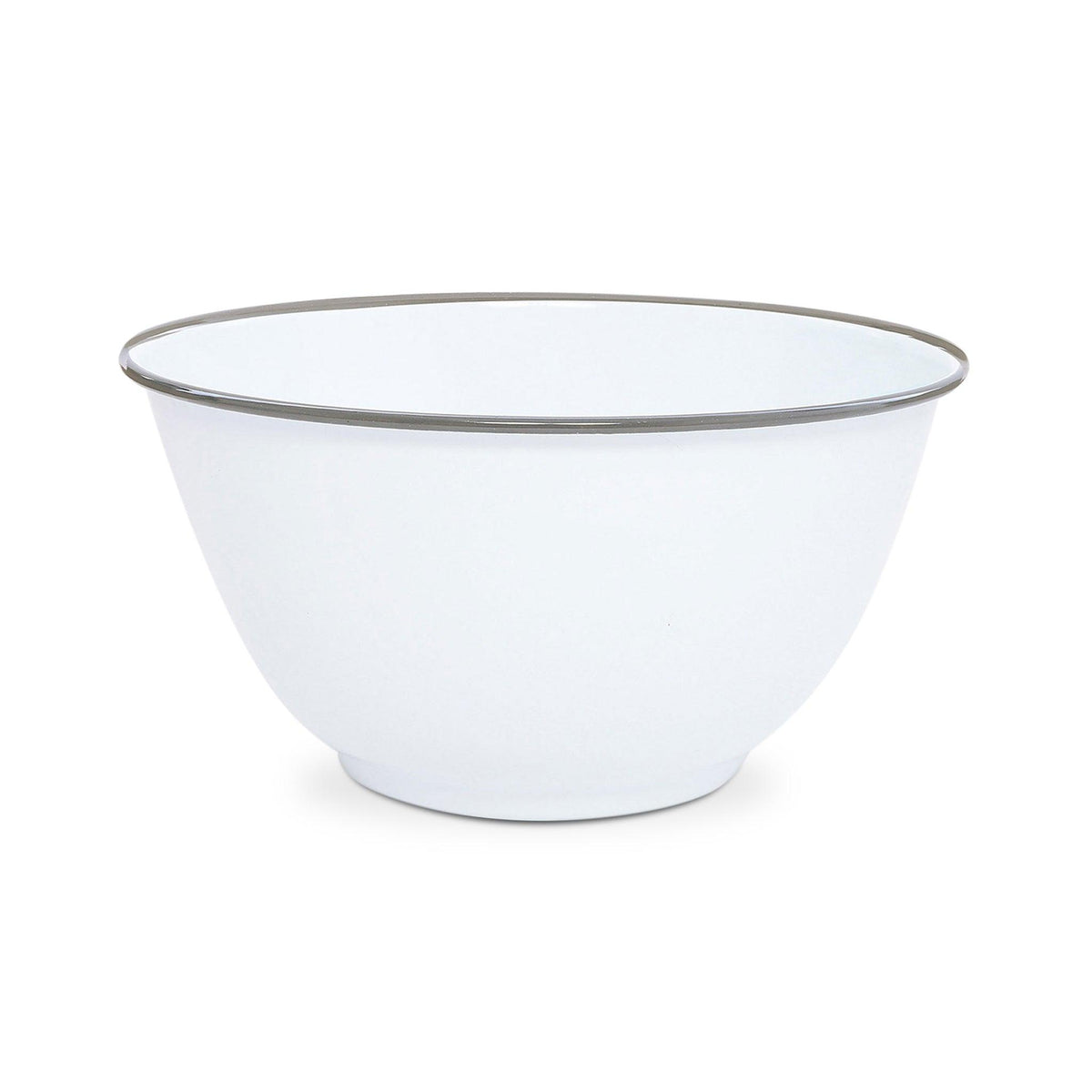 ecomposer-color-grey rim, V23GRY - Vintage Large Salad Bowl, Grey Rim
