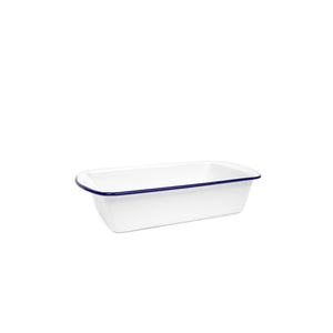 ecomposer-color-blue rim, V32BLU - Vintage Loaf Pan, Blue Rim