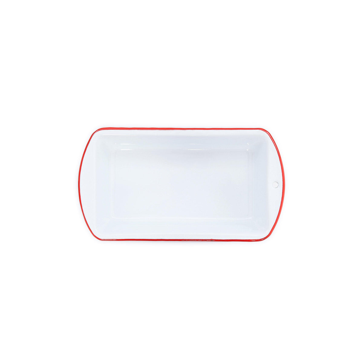 ecomposer-color-red rim, V32RED - Vintage Loaf Pan, Red Rim