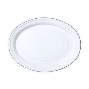 ecomposer-color-grey rim, V61GRY - Vintage Oval Platter, Grey Rim