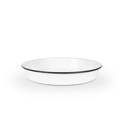 ecomposer-color-black rim, V88BLA - Vintage Cocktail Tray/ Deep Dish Pizza Pan, Black Rim