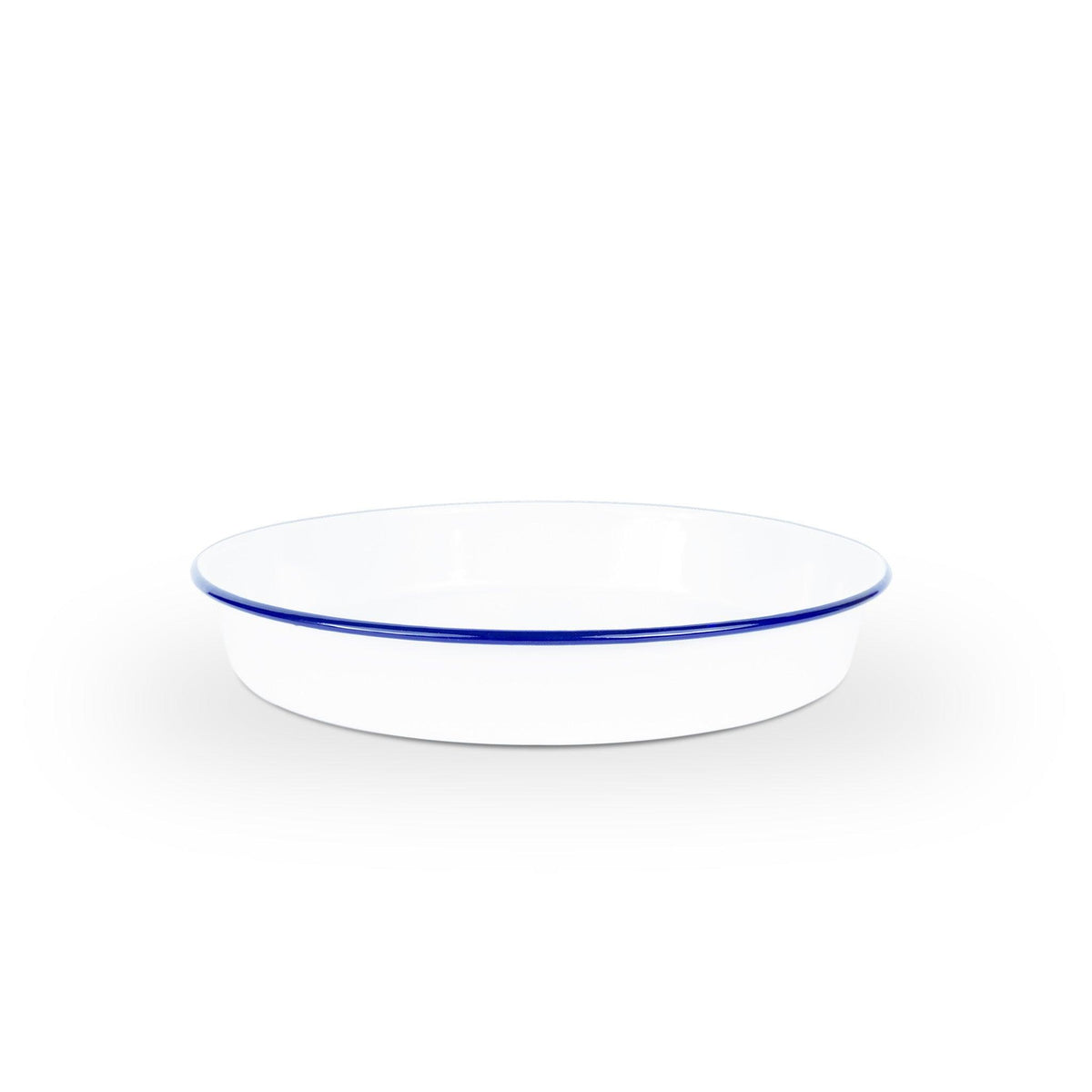 ecomposer-color-blue rim, V88BLU - Vintage Cocktail Tray/ Deep Dish Pizza Pan, Blue Rim