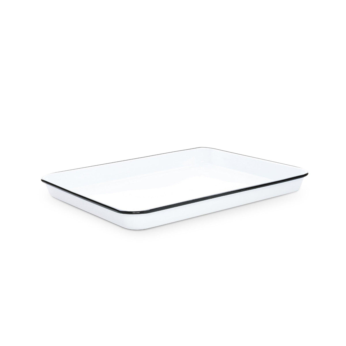 ecomposer-color-black rim, V90BLA - Vintage Large Rectangle/Jelly Roll Tray, Black Rim