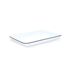 ecomposer-color-grey rim, V90GRY - Vintage Large Rectangle/Jelly Roll Tray, Grey Rim
