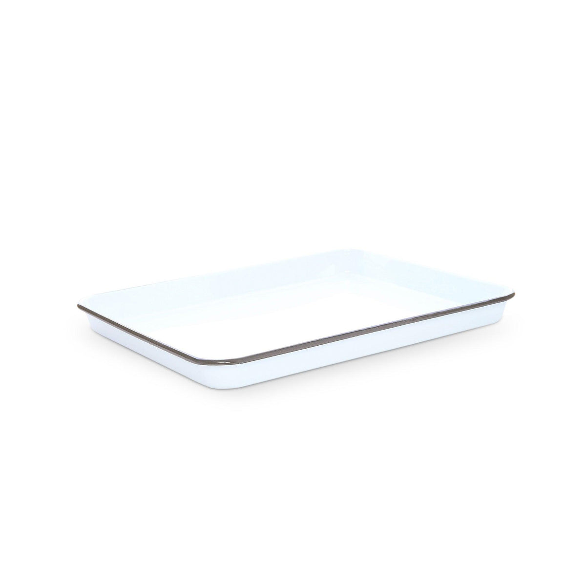 ecomposer-color-grey rim, V90GRY - Vintage Large Rectangle/Jelly Roll Tray, Grey Rim