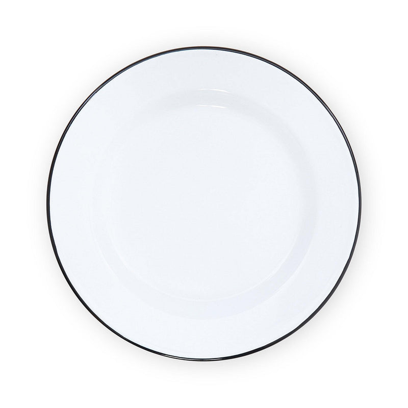 ecomposer-color-black rim, V95BLA-4 - Vintage Buffet Plates, Set of 4, Black Rim
