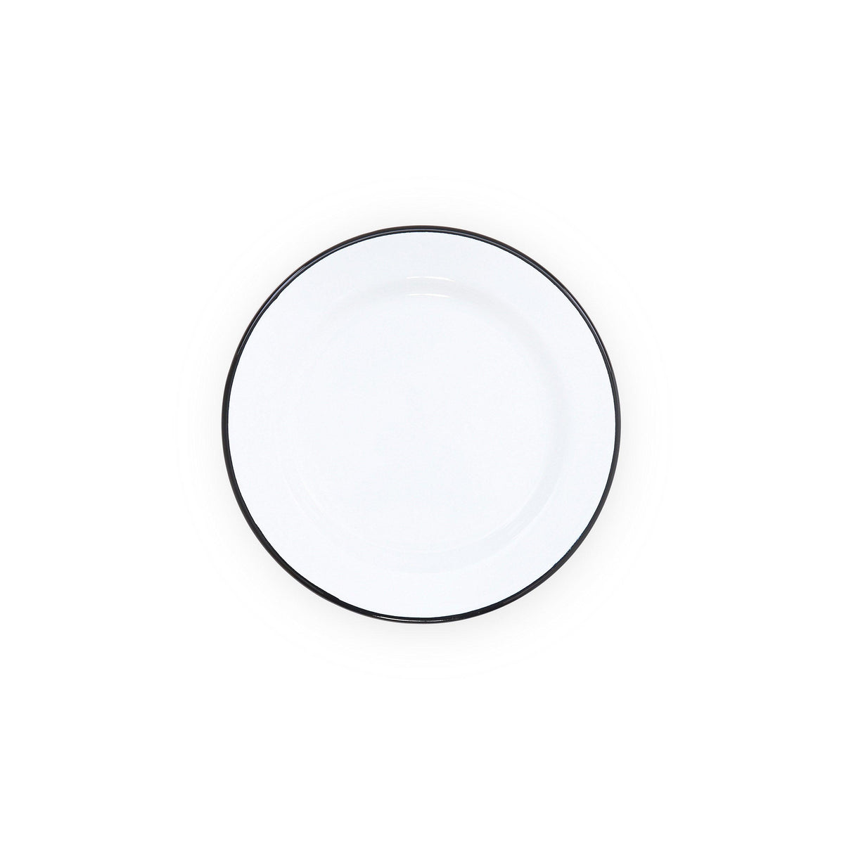 ecomposer-color-black rim, V99BLA-4 - Vintage Flat Salad Plates, Set of 4, Black Rim