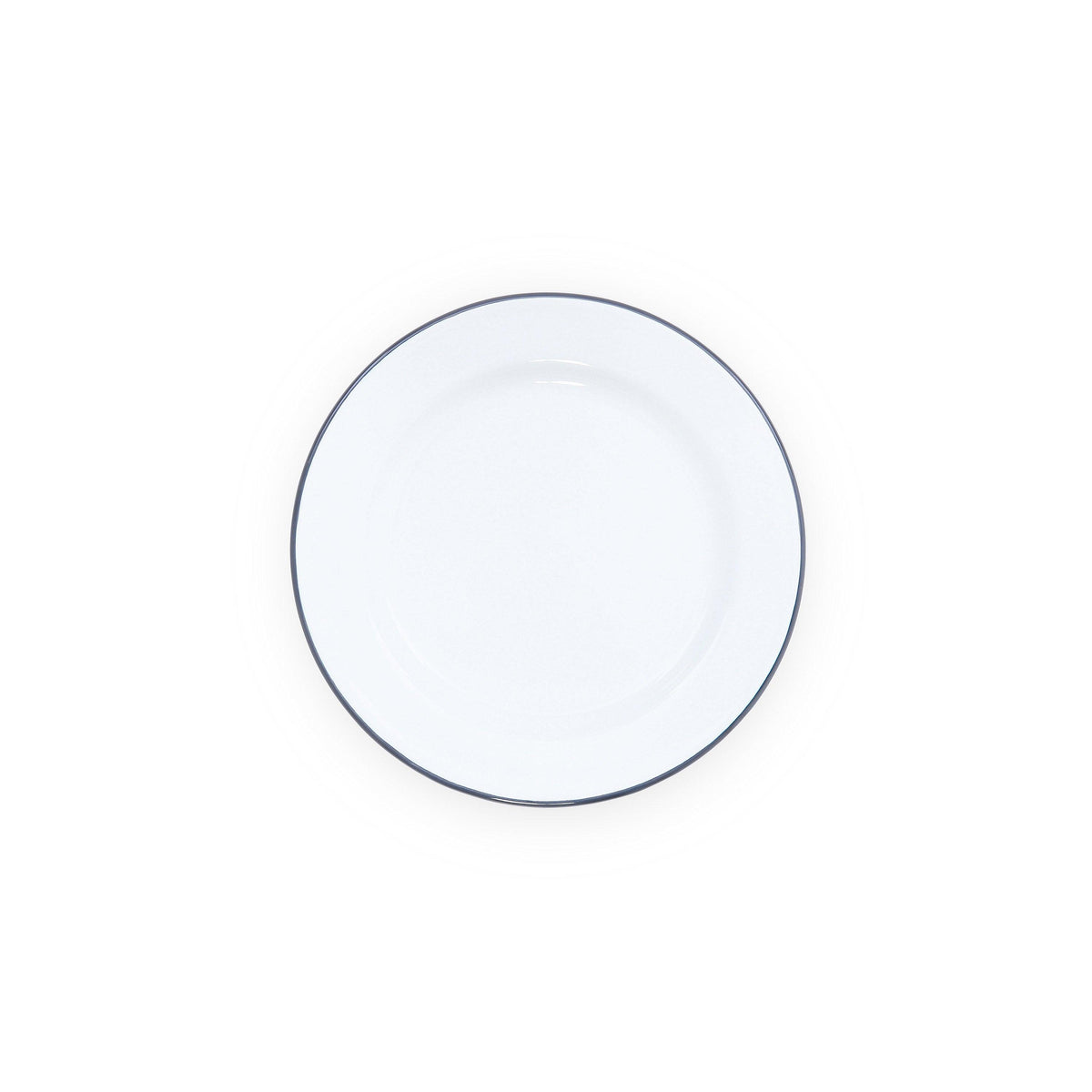 ecomposer-color-grey rim, V99GRY-4 - Vintage Flat Salad Plates, Set of 4, Grey Rim