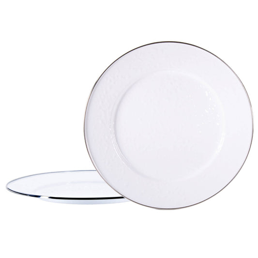 WW26S2 - Solid White Chargers - Set of 2  2