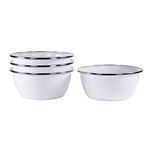 WW61S4 - Solid White Salad Bowls - Set of 4  2