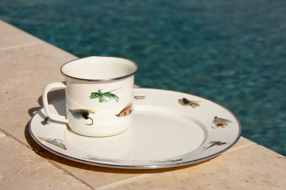 FF07S4 - Fishing Fly Dinner Plates - Set of 4  2