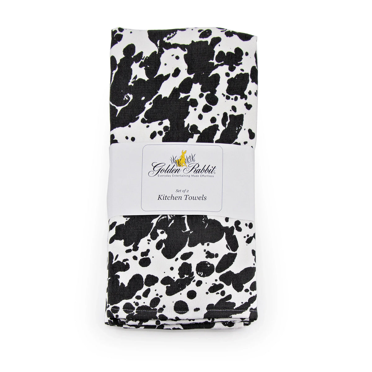 BL52 - Black Swirl Kitchen Towel - Set of 2  1