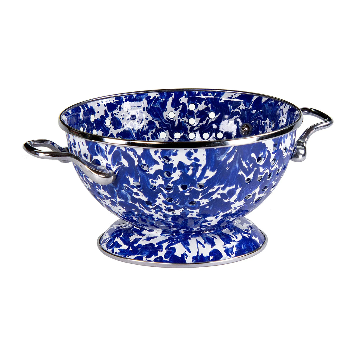 CB24 - Cobalt Swirl Petite Colander  1