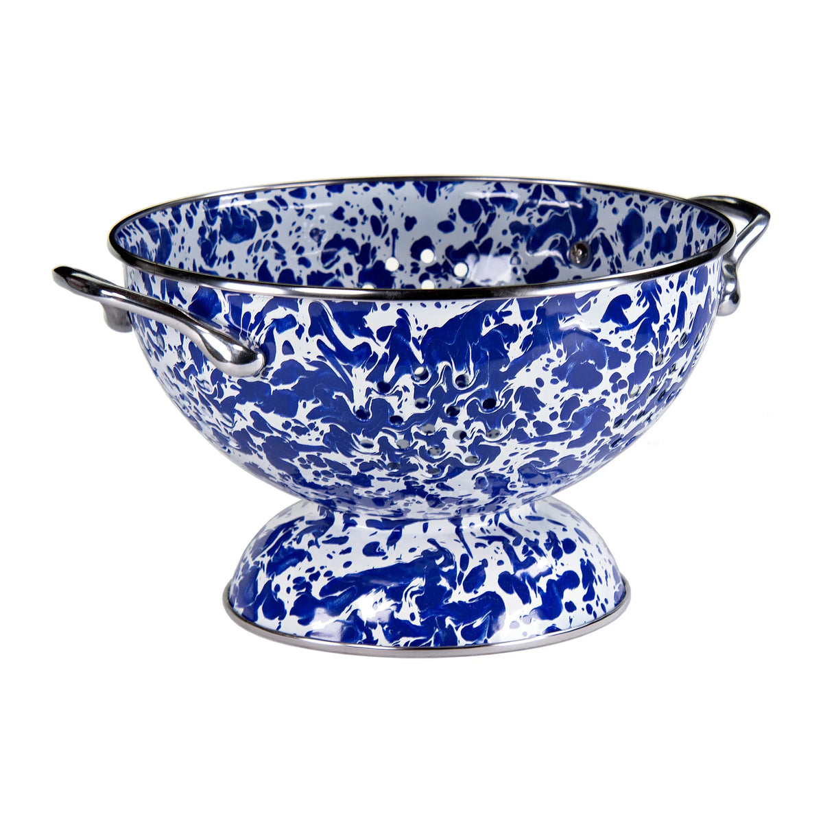 CB27 - Cobalt Swirl Medium Colander  1
