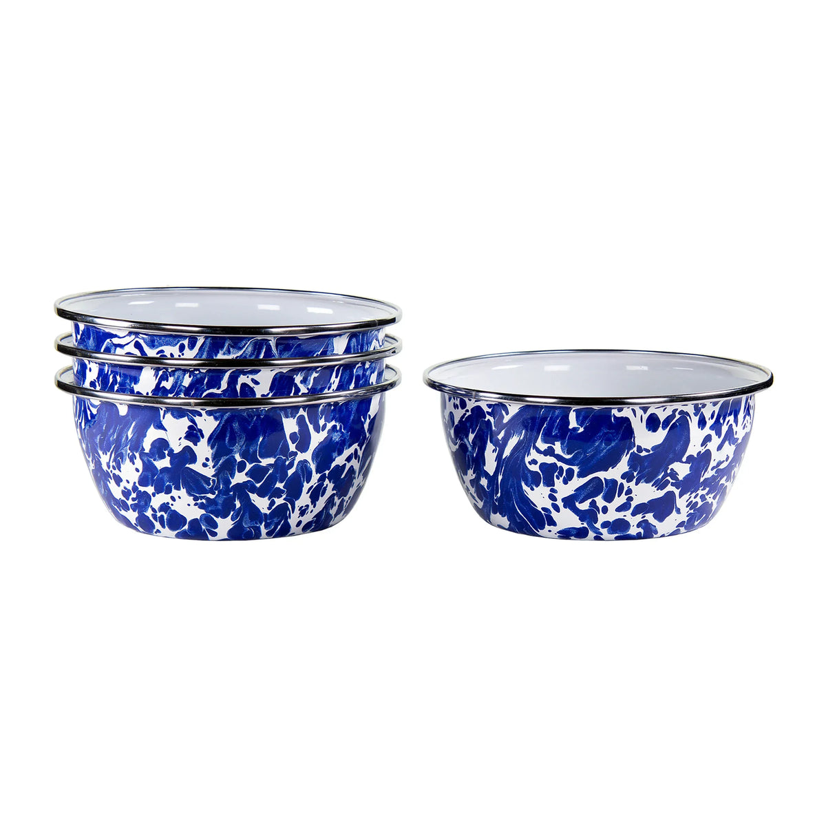 CB61S4 - Cobalt Swirl Salad Bowls - Set of 4  1