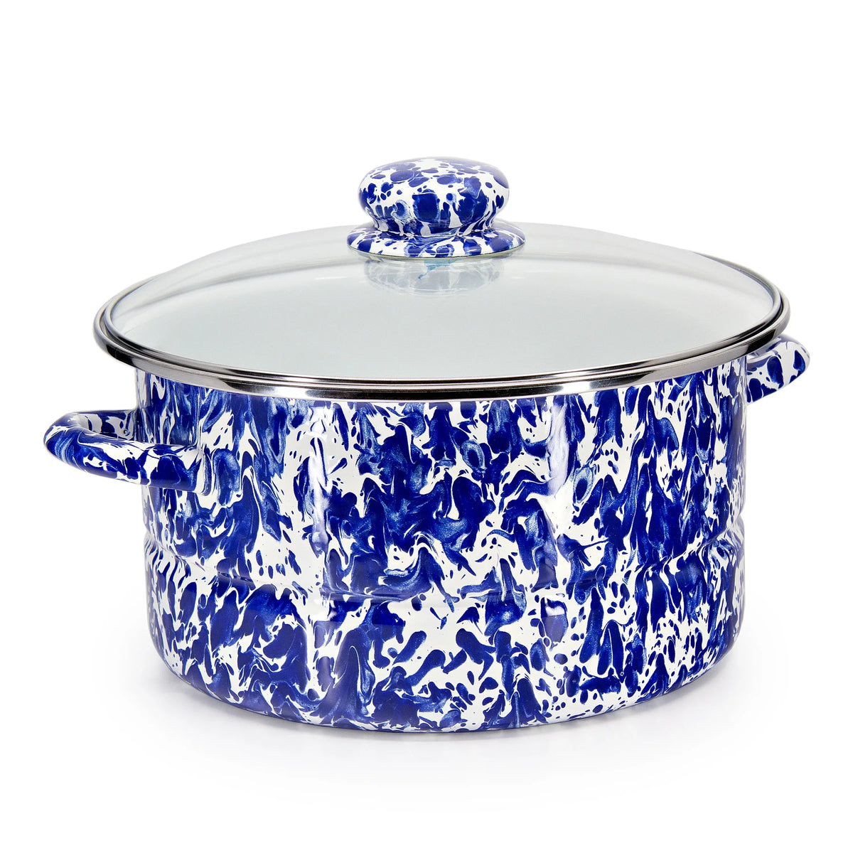 CB72 - Cobalt Swirl 6 qt Stock Pot  1