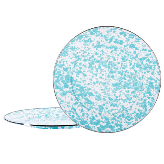 GL26S2 - Sea Glass Swirl Chargers - Set of 2  1