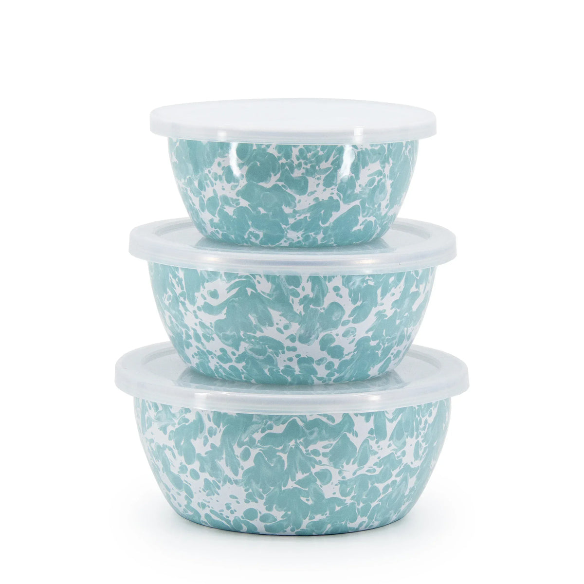 GL30 - Sea Glass Swirl Nesting Bowls  1