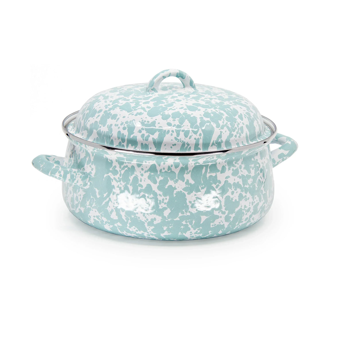 GL31 - Sea Glass Swirl Dutch Oven  1