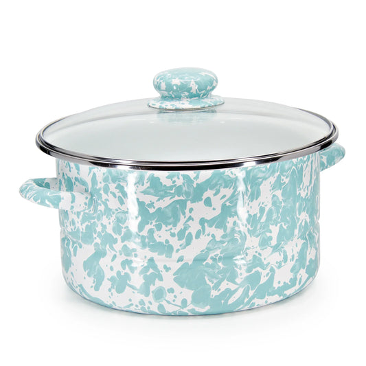 GL72 - Sea Glass Swirl 6 qt Stock Pot  1