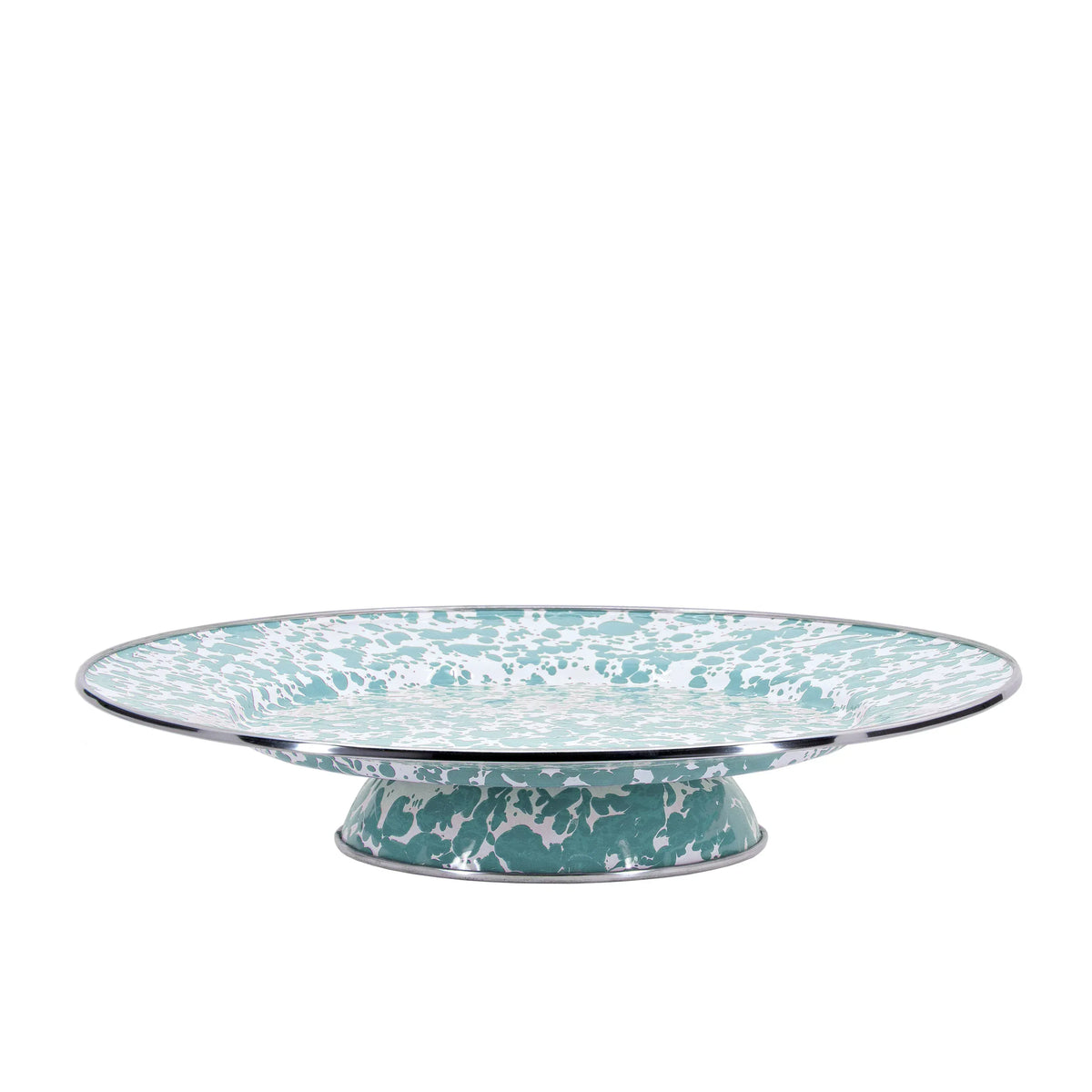 GL76 - Sea Glass Swirl Cake Plate  1