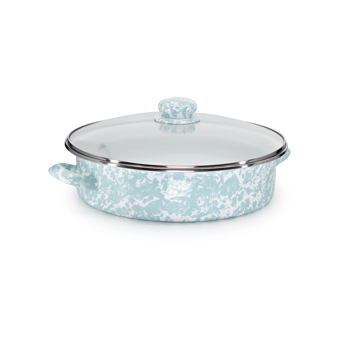 GL80 - Sea Glass Swirl Large Saute Pan  1