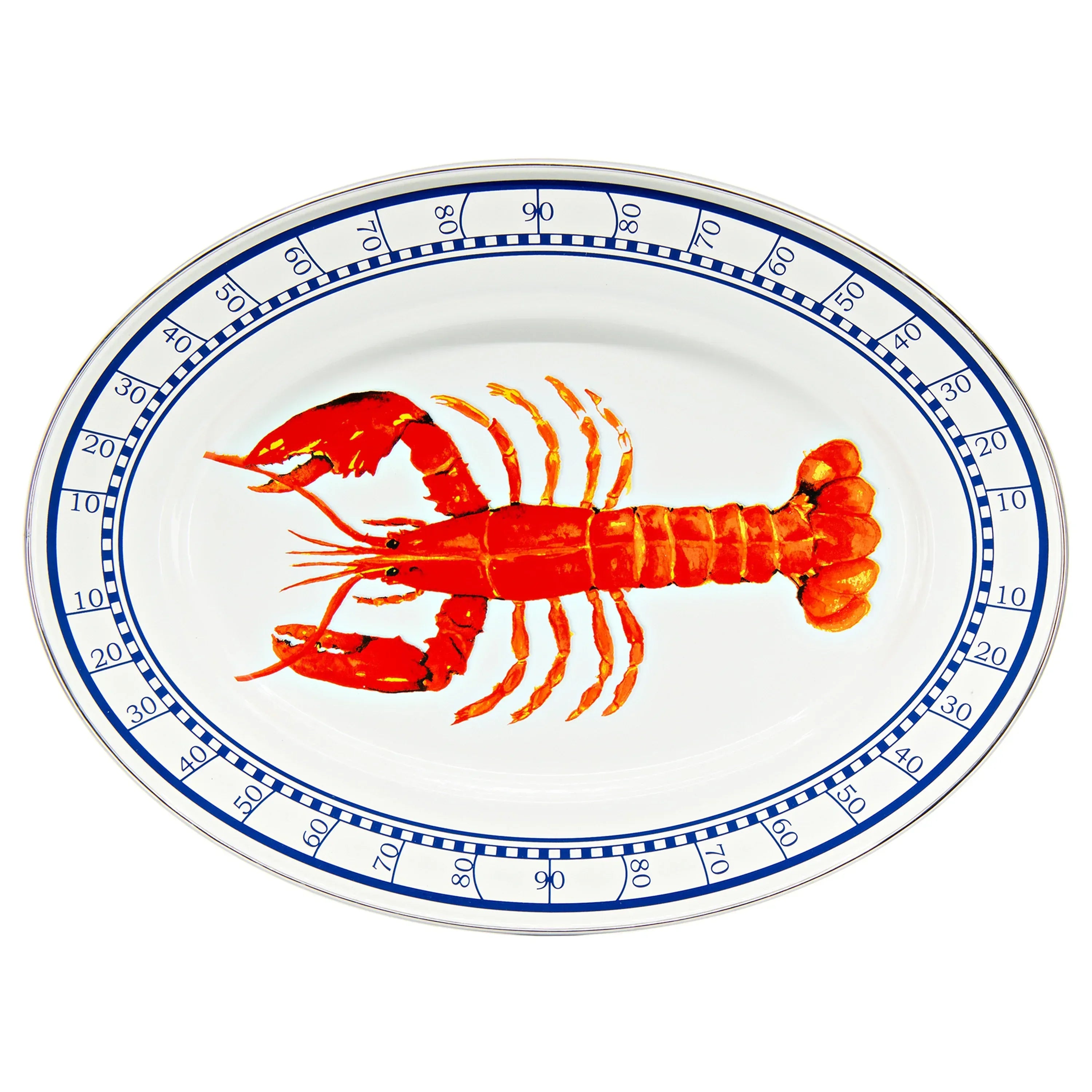 Lobster Oval Platter - Serveware | Golden Rabbit – Crow Canyon Home