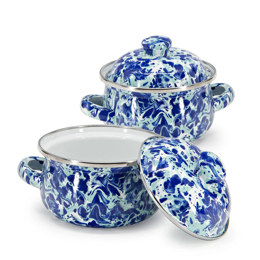 OC32S2 - Ocean Swirl Petite Tureens - Set of 2  1