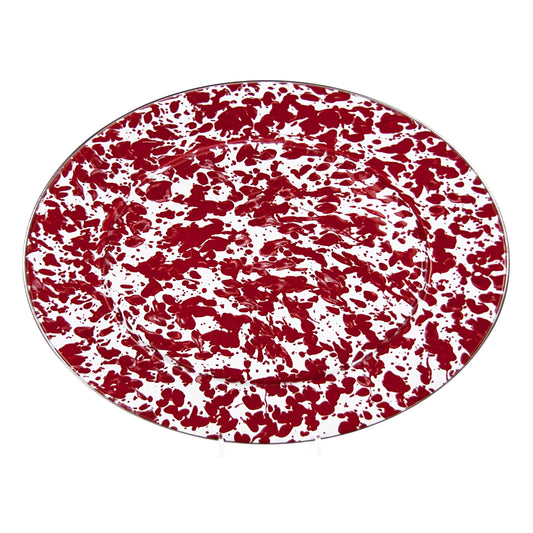 RD06 - Red Swirl Oval Platter  1