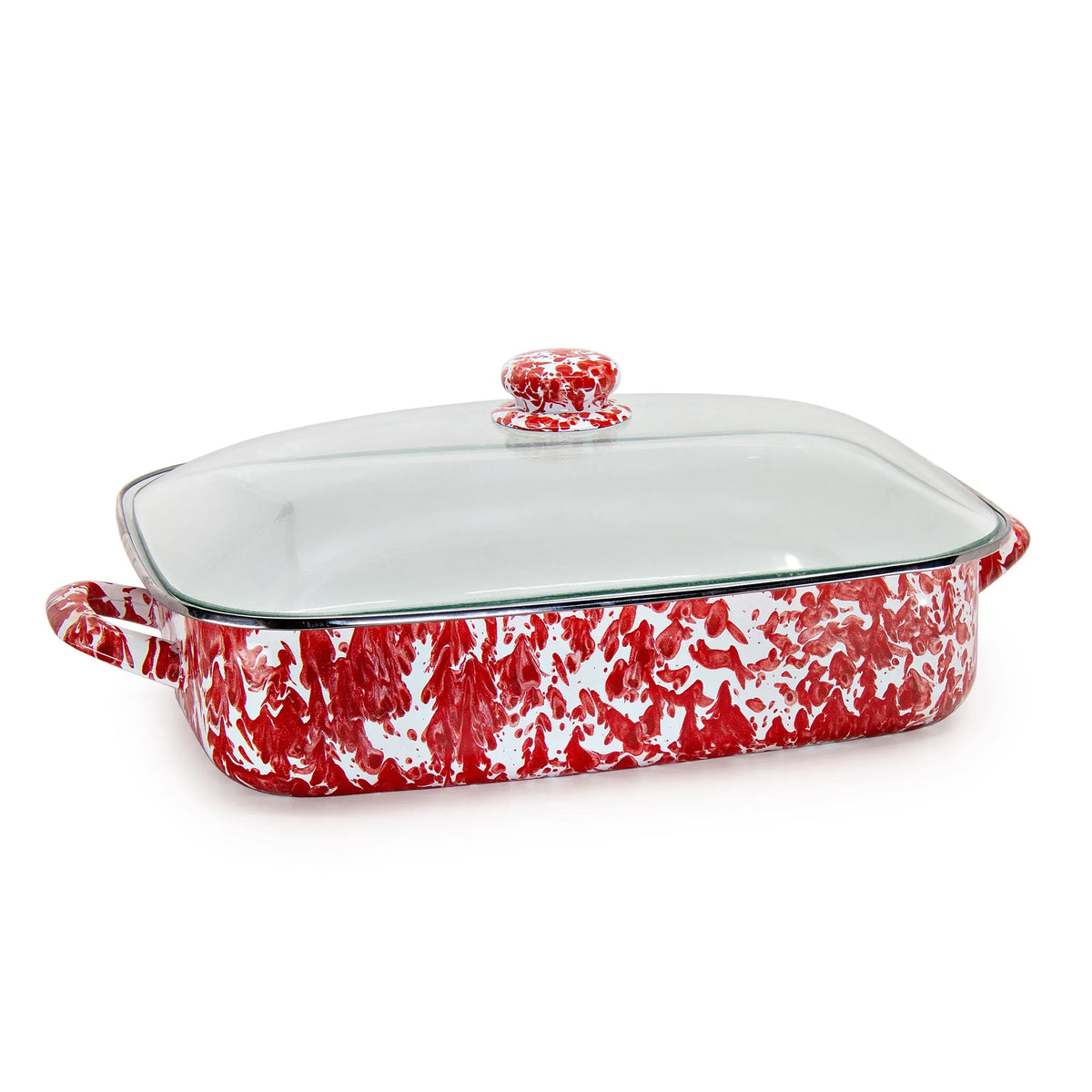 RD15 - Red Swirl Roasting Pan  1