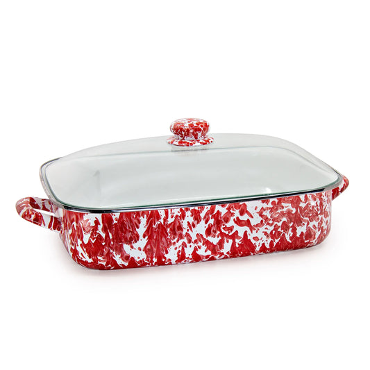 RD15 - Red Swirl Roasting Pan  1