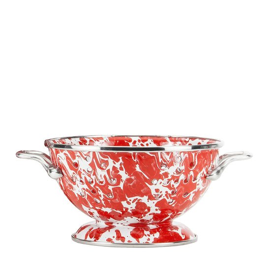 RD24 - Red Swirl Petite Colander  1