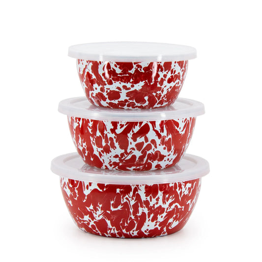 RD30 - Red Swirl Nesting Bowls  1