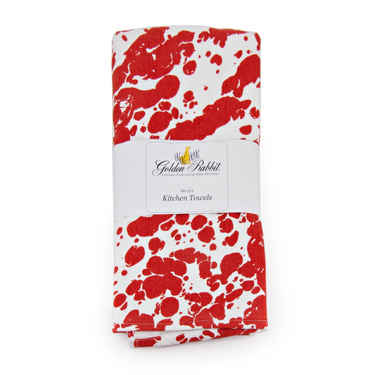 RD52 - Red Swirl Kitchen Towel - Set of 2  1