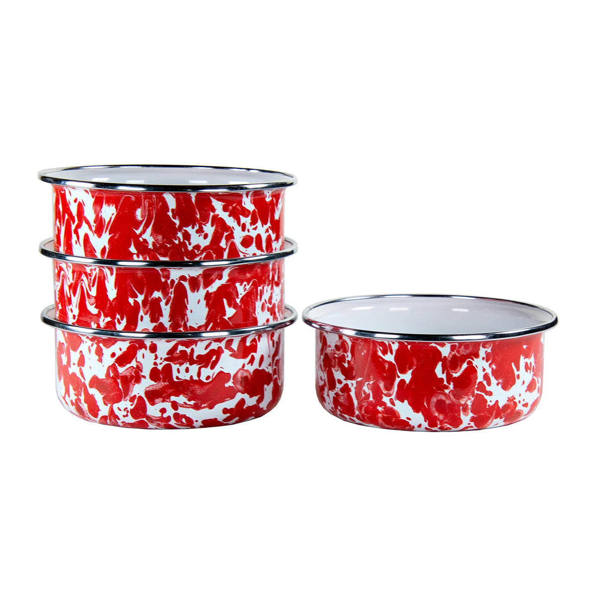 RD60S4 - Red Swirl 14oz Soup Bowls - Set of 4  1