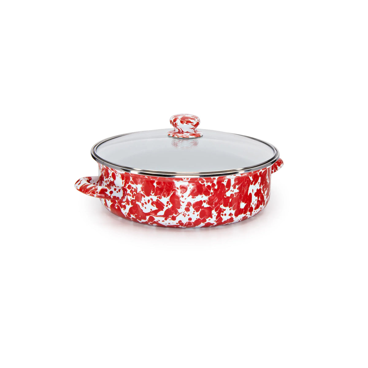 RD79 - Red Swirl Small Saute Pan  1