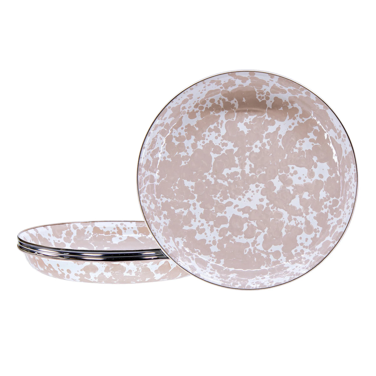 TP04S4 - Taupe Swirl Pasta Plates - Set of 4  1