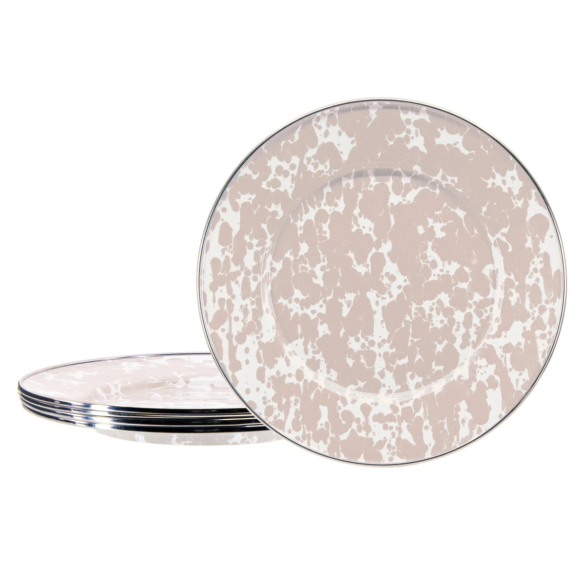 TP11S4 - Taupe Swirl Sandwich Plates - Set of 4  1