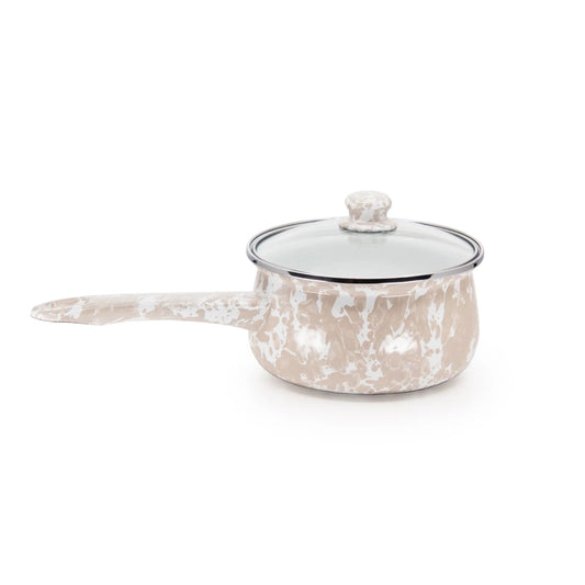TP19 - Taupe Swirl Sauce Pan  1